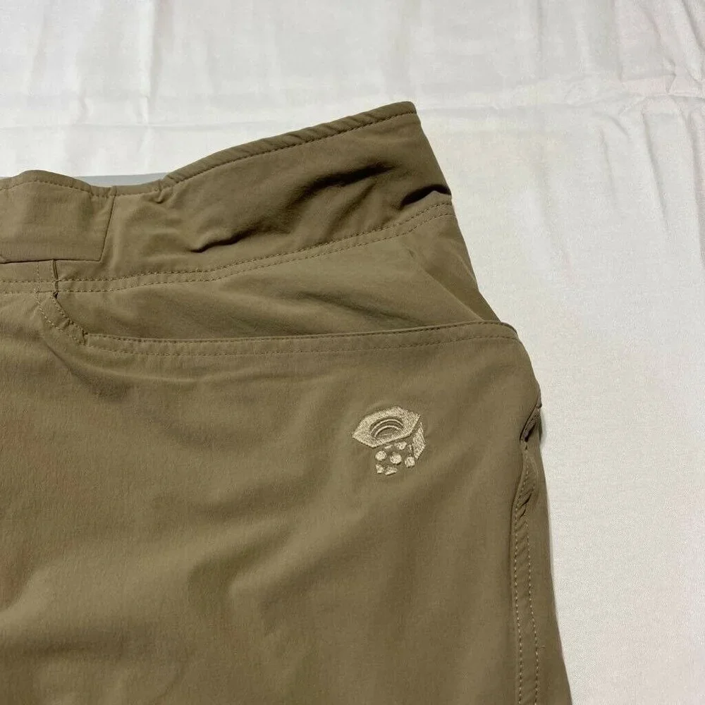 Mountain Hardwear Hiking Pants Beige Stretch Belted Buckle Pockets Flat Front XL - Picture 3 of 10
